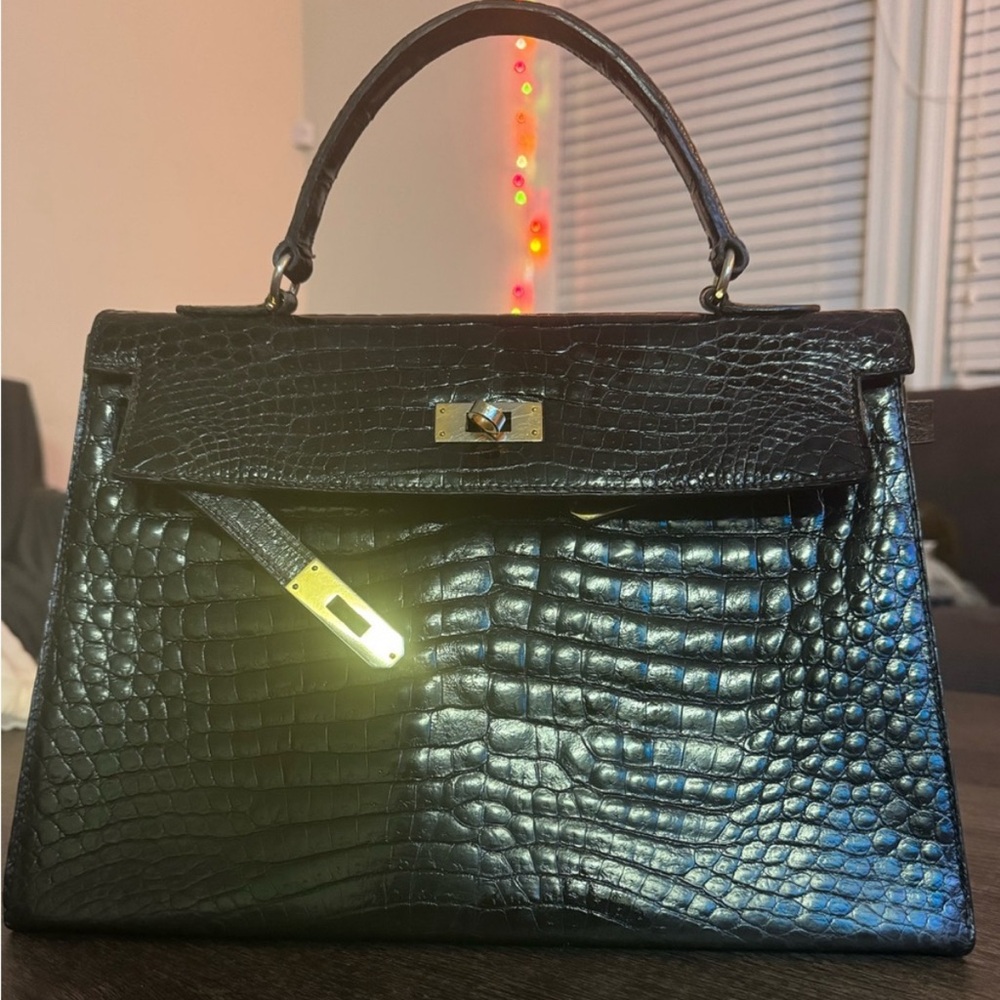 VINTAGE Crocodile Handbag 32 CM
